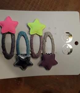 Barrettes Tokyo fluo star