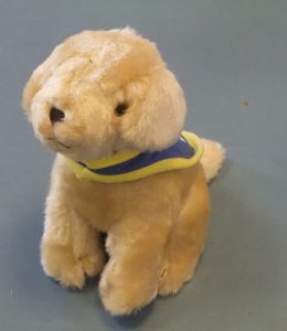 Porte clés peluche beige
