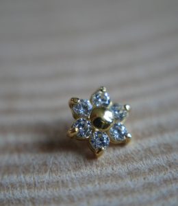 Fleur or 18k